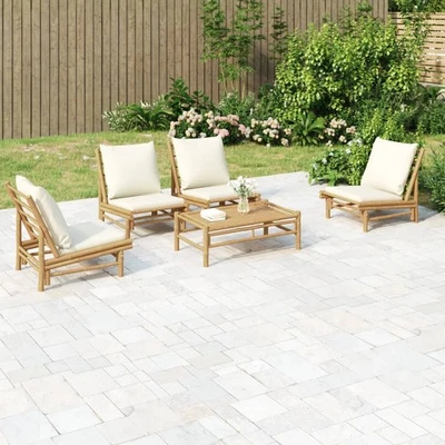 Garten Lounge Set Kissen Gartenmöbel Sitzgruppe Tisch Stuhl Bank Bambus vidaXL - Bild 1 von 4