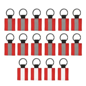 16 Pcs Reflective Keychain,Reflective Strips Safety Pendants for Backpack,Red [ - Picture 1 of 6