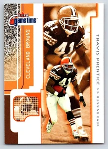 Tarjeta de fútbol americano Fleer Game Time 2 2001 Travis Prentice Cleveland Browns - Imagen 1 de 2