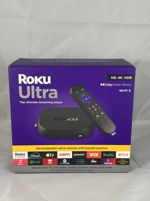 Reproductor de transmisión Roku Ultra 4K HDR10+ Dolby Vision Atmos Wi-Fi 6 + control remoto por voz Foto 1 de 4