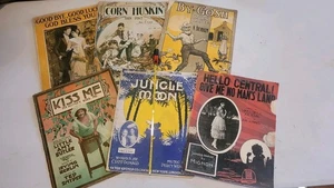 Antique Sheet Music Classic Lot 1900-1940's Art Deco Art Project Rare Pictures  - Picture 1 of 5