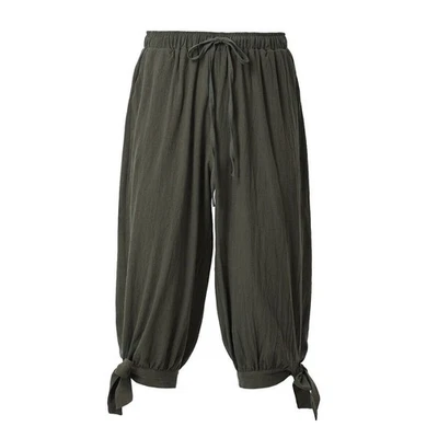 Pantalones Medievales Para Hombre Renacimiento Vikingo Pirata Pantalones Jinete Halloween Foto 1 de 4