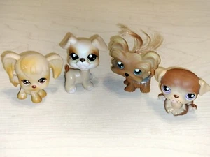 Lote de 4 Littlest Pet Shop Perro Pack Cachorro Shi Tzu 6 Spaniel 26 Boxer 235 Pug 133 - Imagen 1 de 7