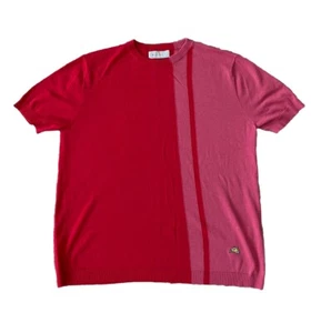 New BELLA FREUD Thin Pure Wool Red Pink Rixo Knit Jumper From Net A Porter - Picture 1 of 5