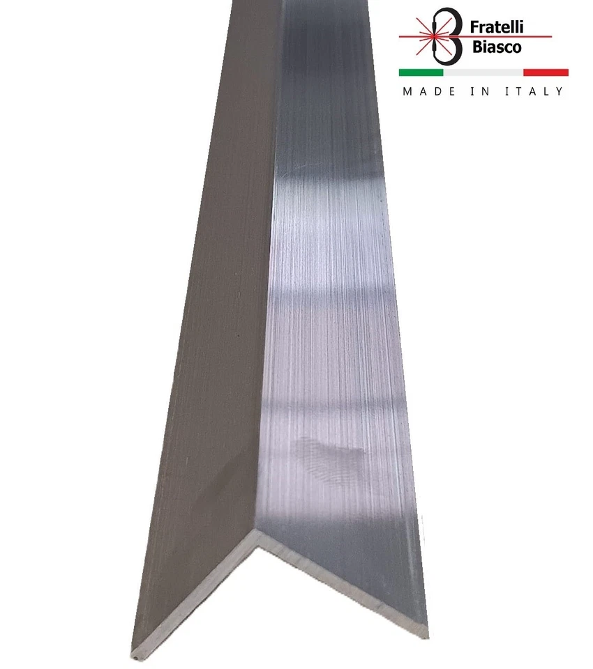 profilo barra ANGOLARE in alluminio lega EN-AW 6060 T6 lunghe 1,2,3 metri - Immagine 1 di 4