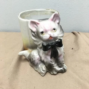 Vintage “Kitty with a Bow Tie “ Pencil Holder - Picture 1 of 9