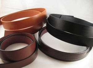 56+ inches  Multipurpose Finished Leather Strips Blanks Crafts 9-10 oz. 7 widths - Picture 1 of 8