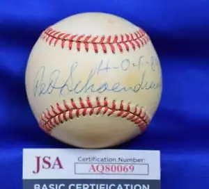 Red Schoendienst HOF 89 JSA Coa Autograph National League ONL Signed Baseball - Picture 1 of 2