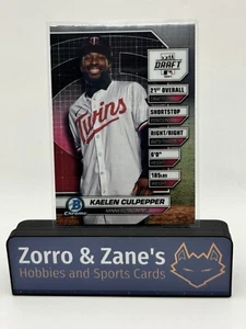 Kaelen Culpepper 2024 Bowman Draft Chrome Draft Night BDN-9 Minnesota Twins - Picture 1 of 2