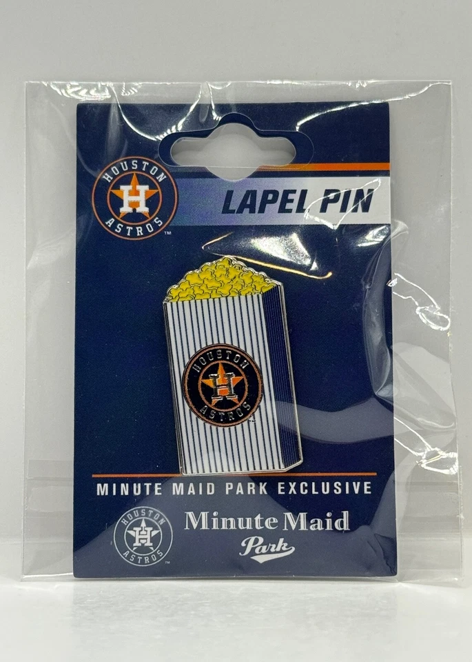 HOUSTON ASTROS Stadium Popcorn Minute Maid Park Exclusive Lapel Pin MLB Official - Image 1 of 1
