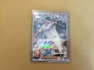 2018 Topps Walmart Mega Holiday Tyler Beede Auto 7/10 Copo de nieve metálico - Imagen 1 de 1