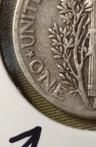 1939 MERCURY SILVER DIME - ERROR DDR - Picture 1 of 6