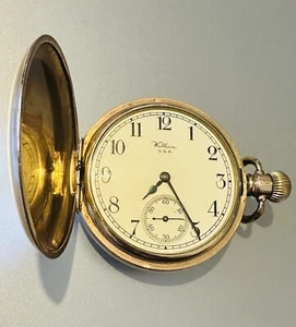 Vintage Waltham Traveller A.W.W.Co. F/H USA Mens Pocket Watch-Crown Needs Atten. - Picture 1 of 15