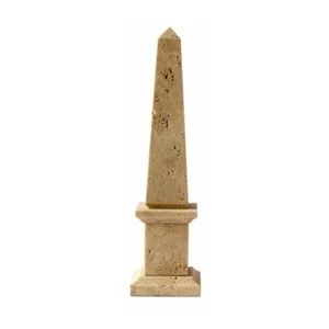 Obelisco Classico in Travertino Italian Stone Classic Obelisk Home Design H.30CM - Picture 1 of 1