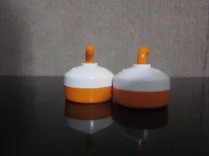 Vtg Milton Bradley Sliders Tabletop Curling Game Replacement Piece Red 1988 Fun - Picture 1 of 7