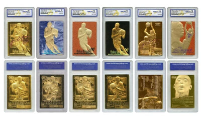Kobe Bryant Mega-Deal Licensed 1996 ROOKIE Gold Cards Graded GEM MT 10  SET OF 6 - Image 1 of 3