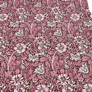 David Textiles Cotton Floral Fabric Pink Victoria Albert Museum London 2.5yds - Picture 1 of 7