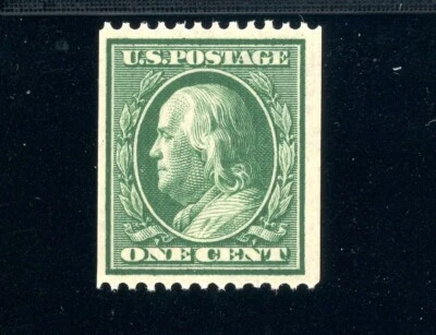USAstamps Unused FVF US 1908 Franklin Coil Scott 348 OG MNH +Cert SCV $80+ - Image 1 of 3