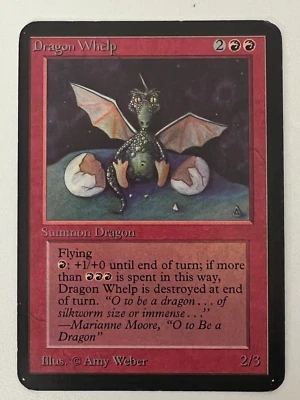 Magic the Gathering MTG Alpha Dragon Whelp LP (Beta Bob) - Image 1 of 4