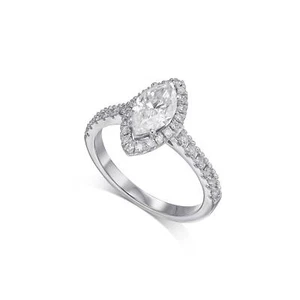 Diamond Engagement Ring VVS2 E 2 Carat Lab Created 14k White Gold IGI Eye Clean - Picture 1 of 9