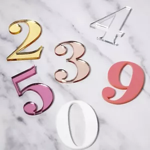 Age Number Cake Topper, Age Birthday Cake Charm Gold, Silver, Rose Gold - Picture 1 of 7