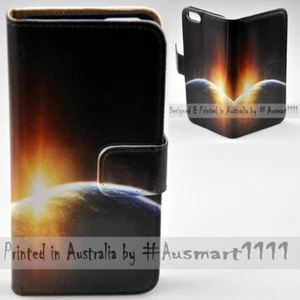 For LG Series Mobile Phone - Earth Theme Print Wallet Phone Case Cover - Picture 1 of 3
