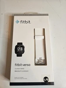 Original Fitbit Versa Classic Band Weiß Armband Größe Large Brandneu Versiegelte Box - Bild 1 von 2