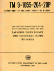 52 pages 1959 TM 9-1055-204-20P LANCEUR XM33 M31 HONNEST JOHN ROCKET sur données CD