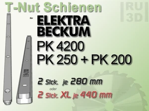 T-Nut Schiene Gleitschiene f.  Elektra Beckum PK 4200 + 250 + 200 Tischkreissäge - Picture 1 of 3