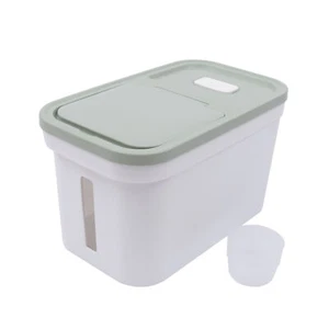22Lb Large pp Rice Cereal Storage Box Pet Dog Cat Dry Food Container&Cup Kitchen - Picture 1 of 16