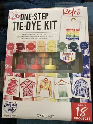 NEW Tulip One-Step 37pc Tie-Dye Kit Retro Colors T-Shirts - Image 1 of 2