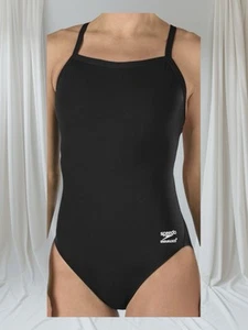 Speedo Female Flyback Training Suit A Black Size 10/36 NWOT - Picture 1 of 5