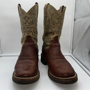 Bota occidental ARIAT Heritage crepé marrón tierra costuras multicolores para hombre 10,5D * - Imagen 1 de 18