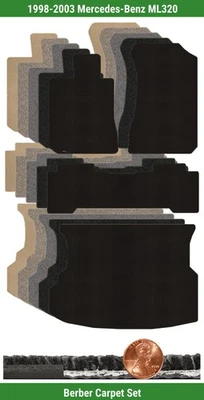 定制柏柏尔地毯垫套装适用于 1998 - 2003 梅赛德斯 - 奔驰 ML320 (4 件) #Z71 — 第 1/4 张图片