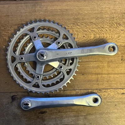 Vintage Sugino VP Crankset 175 mm 110/74 48-38-28  80s Touring MTB Hybrid - Image 1 of 4