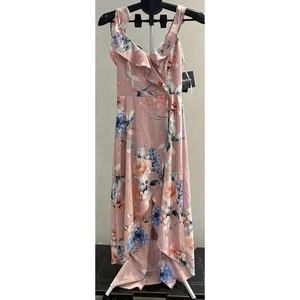 Nuevo con etiquetas by & by Vestido de crepé burbuja estampado pequeño talla X para mujer - Imagen 1 de 5