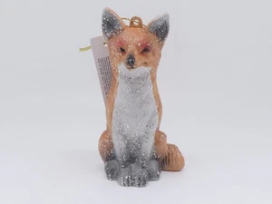 Colgante de árbol de Navidad de zorro brillo - animal del bosque decoración de Navidad festivo e invernal - Imagen 1 de 3