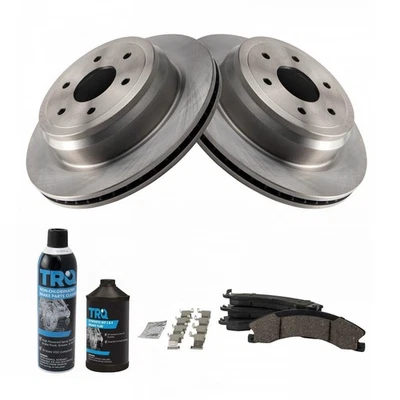 Комплект дискового тормоза — 5 шт. тормозная колодка и комплект ротора TRQ подходит для Nissan Titan XD 2016 года выпуска - Изображение 1 из 4