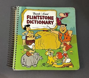 Vintage 1979 Thumb Ease Flintstone Dictionary 6” x 6” Hanna Barbara - Imagen 1 de 9
