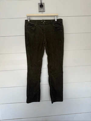 Eileen Fisher Women’s 10 Brown Green Corduroy Pants Cotton Tencel Blend - Image 1 of 4