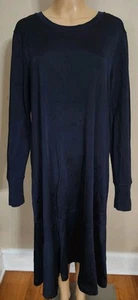 COS Women's Maxi Dress L Blue Viscose with Polyamide Cotton Slip On - Picture 1 of 6