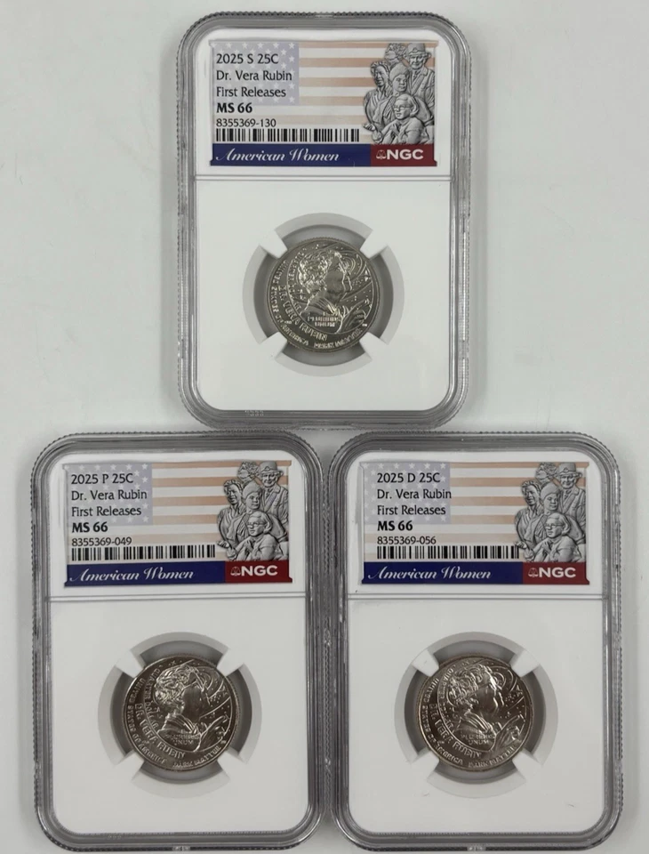 2025 P D S DR VERA RUBIN AMERICAN WOMEN  AWQ NGC MS66 FIRST RELEASES ⭐SHIPS NOW⭐ - Image 1 of 2