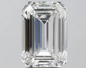 IGI Certified Lab Grown Diamond 1.90ct D Color VVS2 Emerald Cut Diamonds - Picture 1 of 4