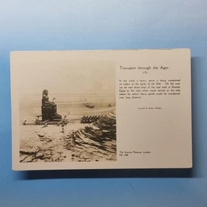 Ancient Egypt Postcard C1930 RP Overland Transport Pharaoh Statue Museum Card - Picture 1 of 2