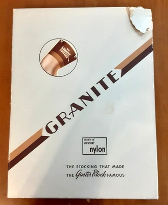 Vintage 4 Pairs Garter Nylon Stockings / GRANITE - Tea Time / 5130-M size 10 - Image 1 of 3