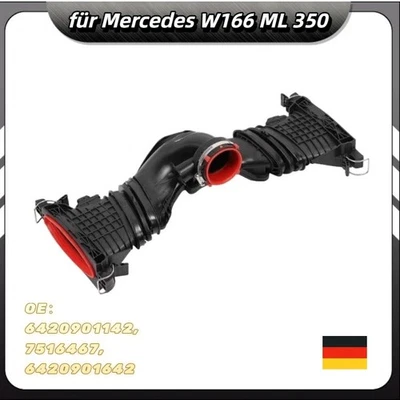 Ansaugrohr Luftmassenmesser Reinluftkanal für Mercedes W166 ML 350 MOTOR OM642  - Bild 1 von 4