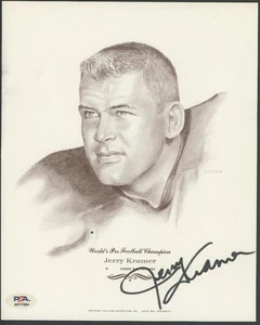 JERRY KRAMER signed 1967 Packers Williams Advertising 8x10 PSA/DNA autograph HOF - Picture 1 of 1