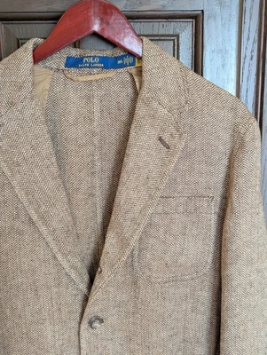 Abrigo deportivo POLO Ralph Lauren etiqueta azul 100 % lino espiga, talla 38 S - nuevo sin etiquetas Foto 1 de 4