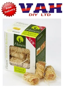 Natural Odourless Firelighters For Fires And Barbecues Flamers Only 1 Required - Picture 1 of 2