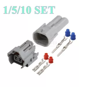 2 Pin Sumitomo Fuel Injector Connector Plug Socket Kit for Toyota Nippon Denso - Picture 1 of 7